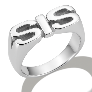 SIS Ring � S�lvfarvet Rustfrit St�l