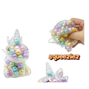 Sanselig Enhj�rning Knådebold med Perler � Squishy Unicorn Stressbold