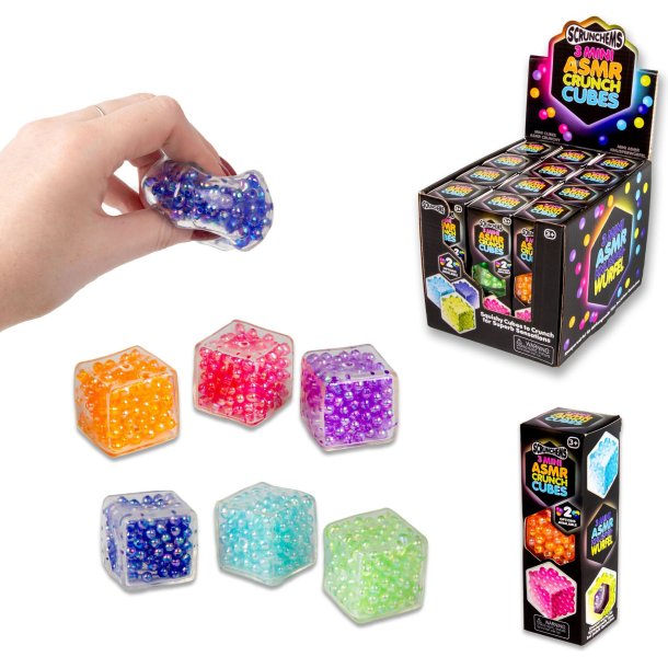 Scrunchems ASMR Mini Crunch Cubes 3-pak � Crunchy Fidget Toys