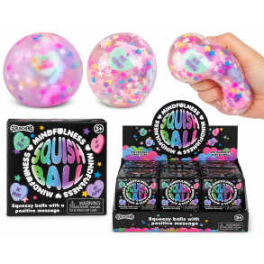 Scrunchems Mindfulness Ball � 6 cm � Gel Stressbold med Positive Budskaber