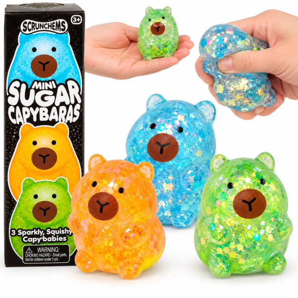 Scrunchems Mini Sugar Capybara 3-pak med Sugarfyld