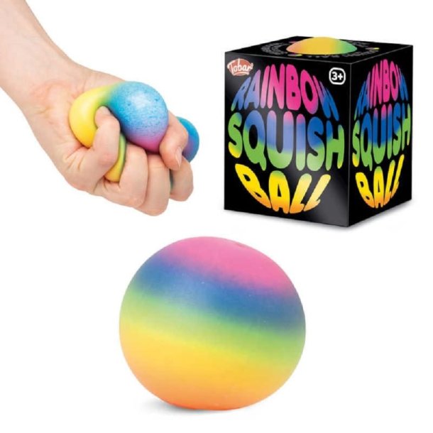 Scrunchems Rainbow Squish Ball � Regnbue Stressbold