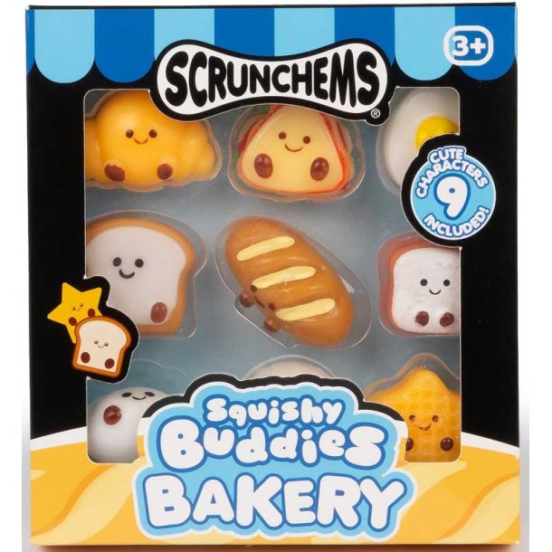 Scrunchems Squishy Buddies Bakery � 9 stk. Mini Squishies