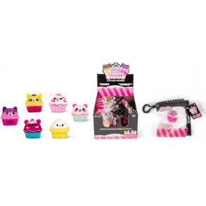 Scrunchems Squishy Buddies Cupcake Nglering  Sde mochi-venner til tasken
