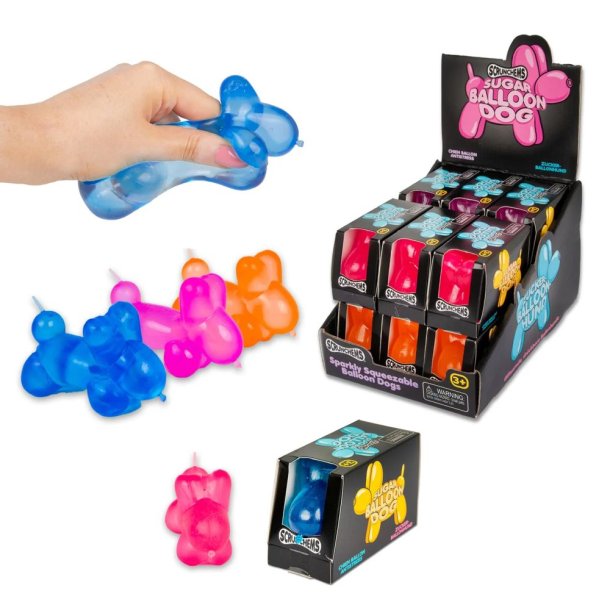 Scrunchems Sugar Balloon Dog Stressbold Assorteret