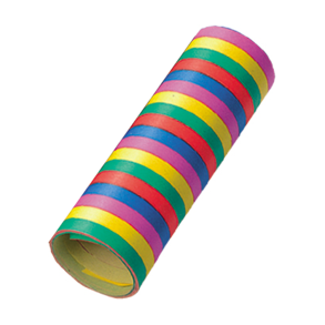 Serpentiner Stribet Multifarvet - 1 Stk