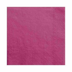 Servietter Pink - 20stk 33 x 33 cm