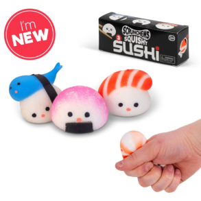 Scrunchems Squishy Sushi - 3-Styks S�t med Kawaii Ansigter