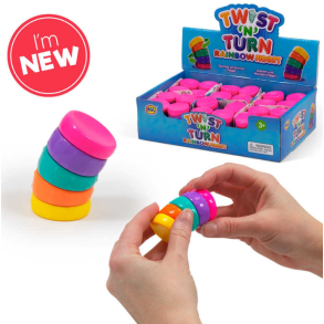 Twist N Turn Fidget Rainbow - Farverig Fidget-Sjov