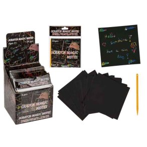 Skrabepapir, Farverigt, 24 Stk