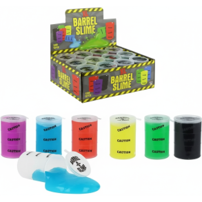 Slime Barrel Large  Stor tnde fyldt med farverig slime