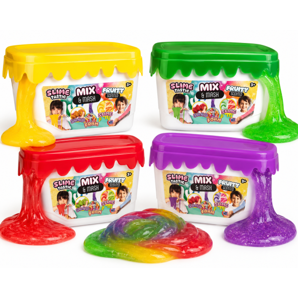 Slime Mix &amp; Mash Slime Tub � Assorterede Farver