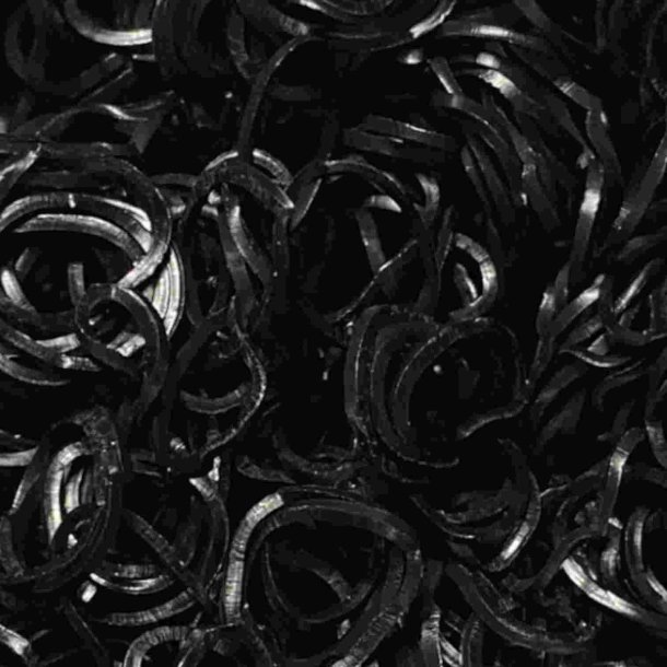 Sort Loom Bands I Pose Med 300 Stk.