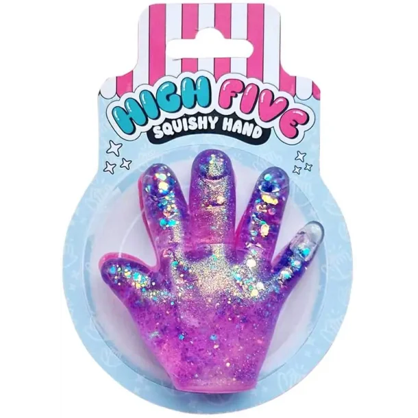 Sparkly Squishy High Five H�nd med Glimmer Assorteret