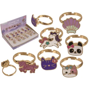 Spinner Ring Animal Friends � Fidget Ring med Dyr � Assorteret