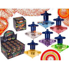 Spinning Top med LED Lys 5,5 cm � 6 Assorterede Farver