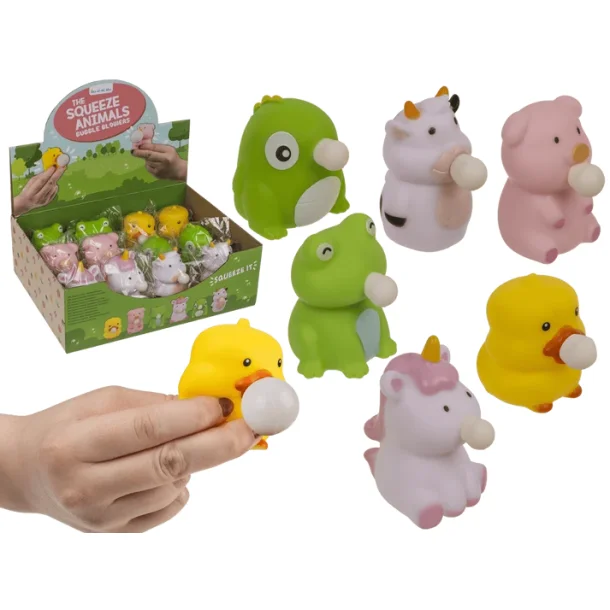Squeeze Animals Bubble Blowers 6 cm � Sjove Dyr med Boble