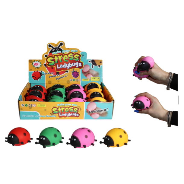 Squeeze Ladybug � 8 cm (72 g, med pulver)