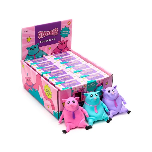 Squeeze Piggy Squeeze Toy 11 cm � Assorterede Farver