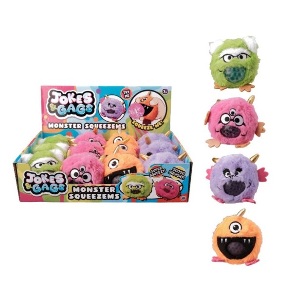 Squeezems Monster � Fluffy Stressbold med Vandperler