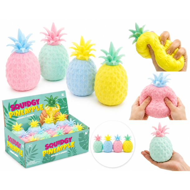 Squeezy Pineapple � Ananas Stressbold med Tofu-Fyld