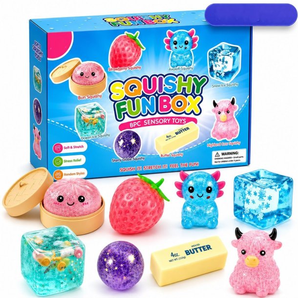 Squishy Box Trend � 8 stk. Trendy Squishies &amp; Fidget Toys