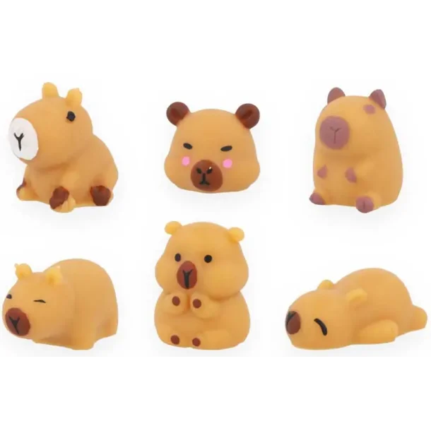 Squishy Buddie Capybara 4 cm Assorteret i Pose
