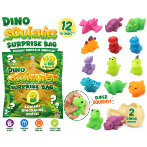 Squishy Dinosaur Surprise Bag � 2 stk. Dinosaur Squishies