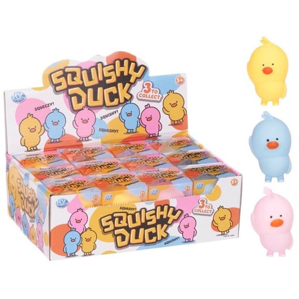Squishy Duck Fidget Toy � 9 cm (Assorterede Farver)