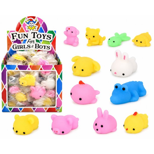 Squishy Dyr � Bl�de Mini Squishies Assorterede 5 cm