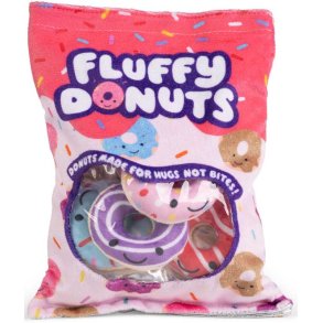Squishy Fluffy Doughnuts Bamses�t � Donuts i Bl�d Bamsepose