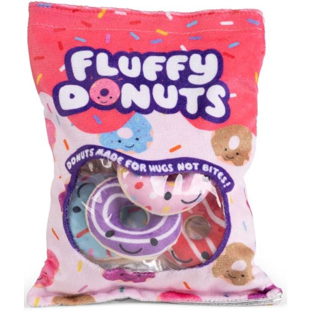 Squishy Fluffy Doughnuts Bamses�t � Donuts i Bl�d Bamsepose
