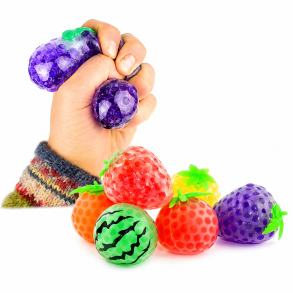 Squishy Fruits med Vandperler 5,5 cm � Assorterede Frugter
