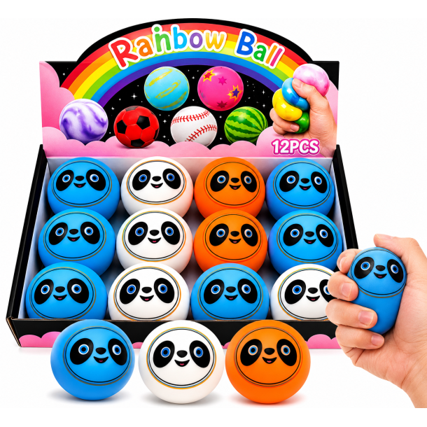 Squishy Panda Stressbold med Skumfyld