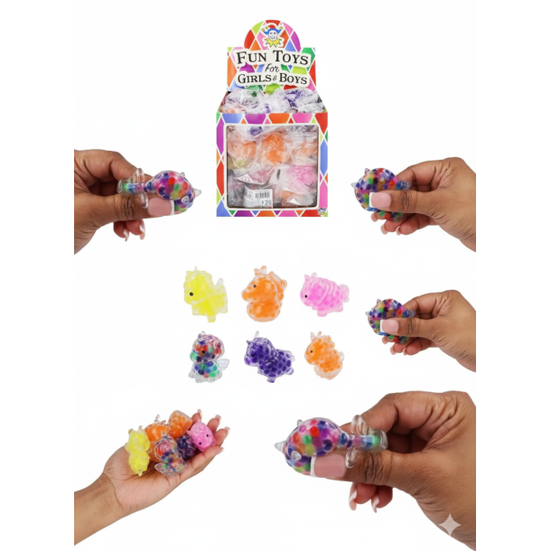 Squishy Unicorn med Perler  Mini enhjrninge med fyldte perler 1 stk