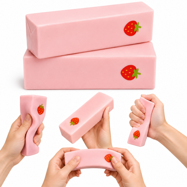 Strawberry Butter Squishy 13 cm � Bl�d Slow Rising Fidget Toy