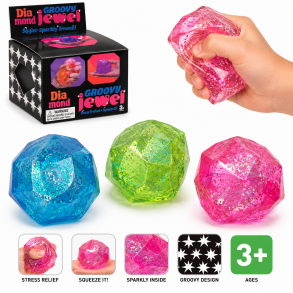 Sugar Diamant med Glimmer � Groovy Jewel Stressbold
