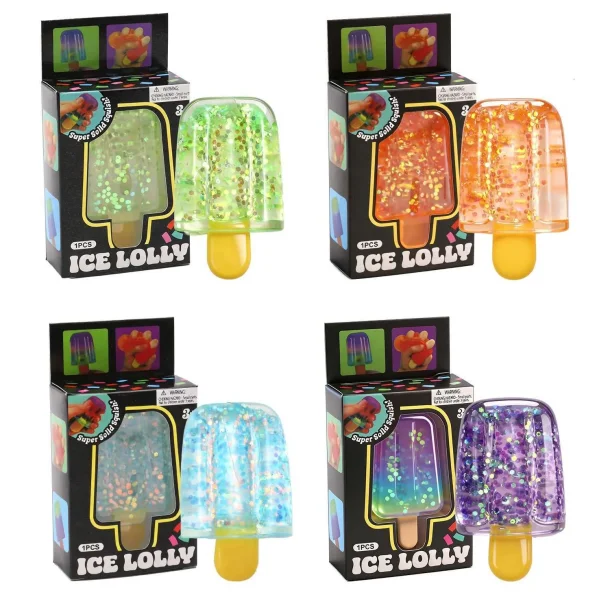 Sugar Ice Lolly med Glimmer � Clear Stressbold