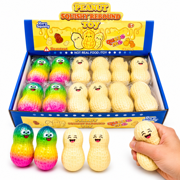 Super Slow Rising Peanut Squishy 10 cm � 1 stk.