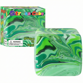 Super Stress Ice  Cube � Solid Squish Marble - Gr�n