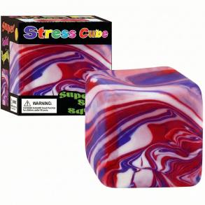 Super Stress Ice Cube � Solid Squish Marble - Lilla  R�d