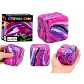 Super Stress Ice Cube � Solid Squish Marble - Lilla  R�d