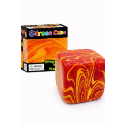 Super Stress Ice  Cube � Solid Squish Marble - Orange