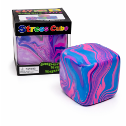 Super Stress Ice  Cube � Solid Squish Marble - Pink