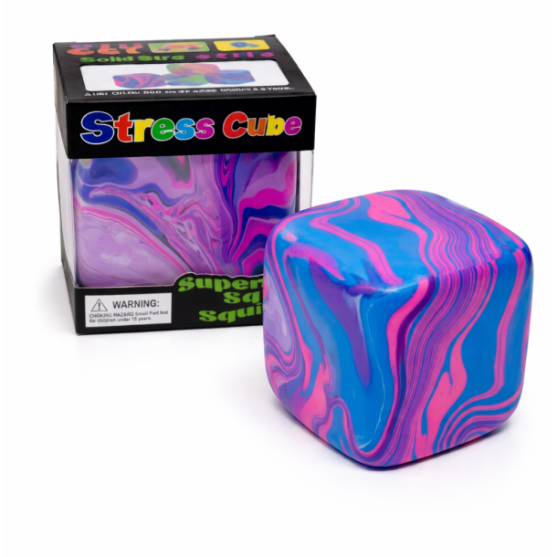 Super Stress Ice  Cube � Solid Squish Marble - Pink