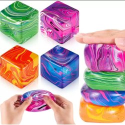Super Stress Ice  Cube � Solid Squish Marble - Pink