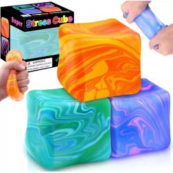 Super Stress Ice  Cube � Solid Squish Marble - Pink