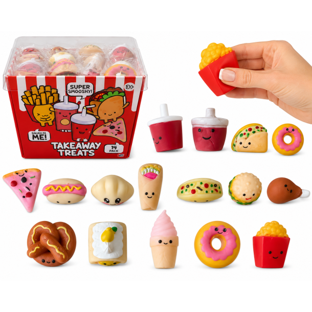 Takeaway Treats � Fast Food Squishy Buddies � 14 stk. Mystery Box