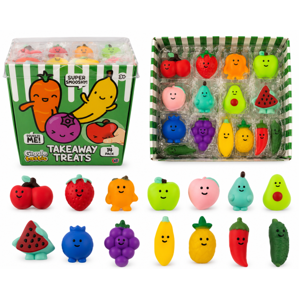 Takeaway Treats � Frugt Squishy Buddies � 14 stk. Mystery Box