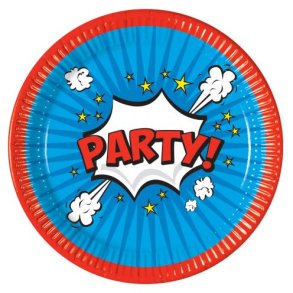 Tallerkner Boom Party - 8stk (23 Cm)
